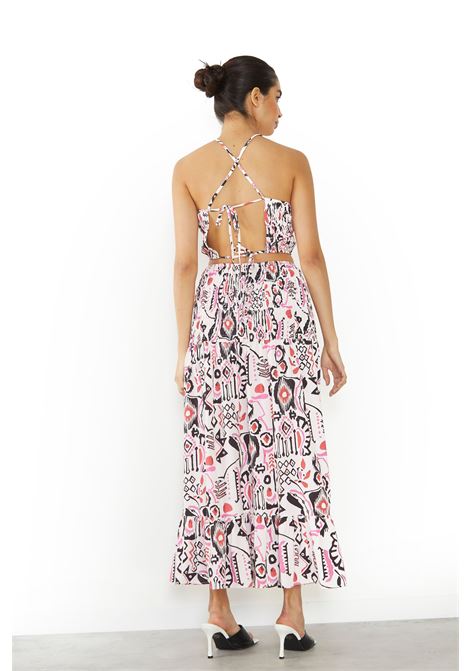 LADIES SKIRT GLAMOROUS | Gonne | TM0508PINK MULTI ABSTRACT